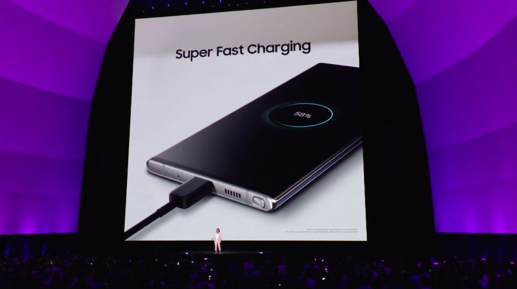 Samsung Galaxy Note 10 Super Fast Charging