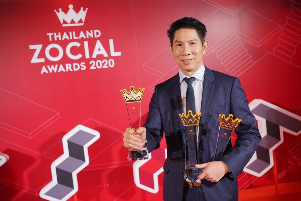 samsung 3 awards at Thailand Zocial Awards 2020